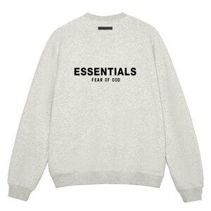 Fear of God Essentials Silicone Letter Crew Neck Pullover Sweatshirt